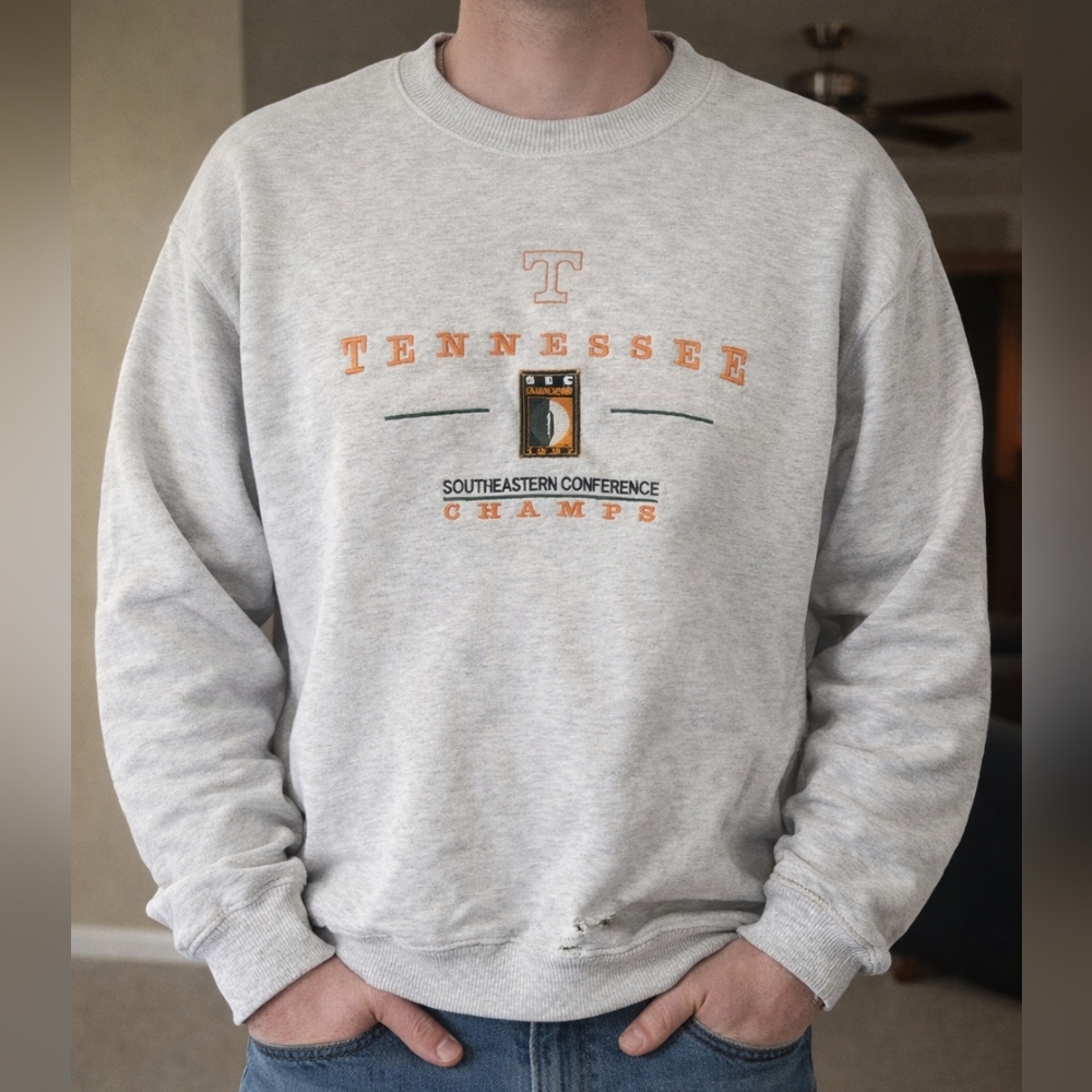 VTG Tennessee SEC Championship 1997 Sweatshirt sz L  Football University -READ
